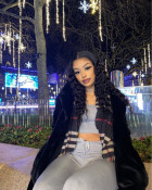 22 inches 13x4 frontal. Beautiful crimped wav