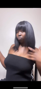 This bob human hair wig with bangs is an abso