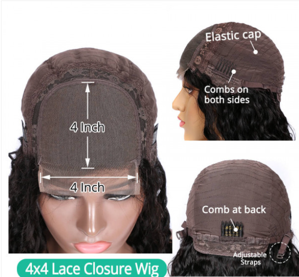 4x4 closure wig