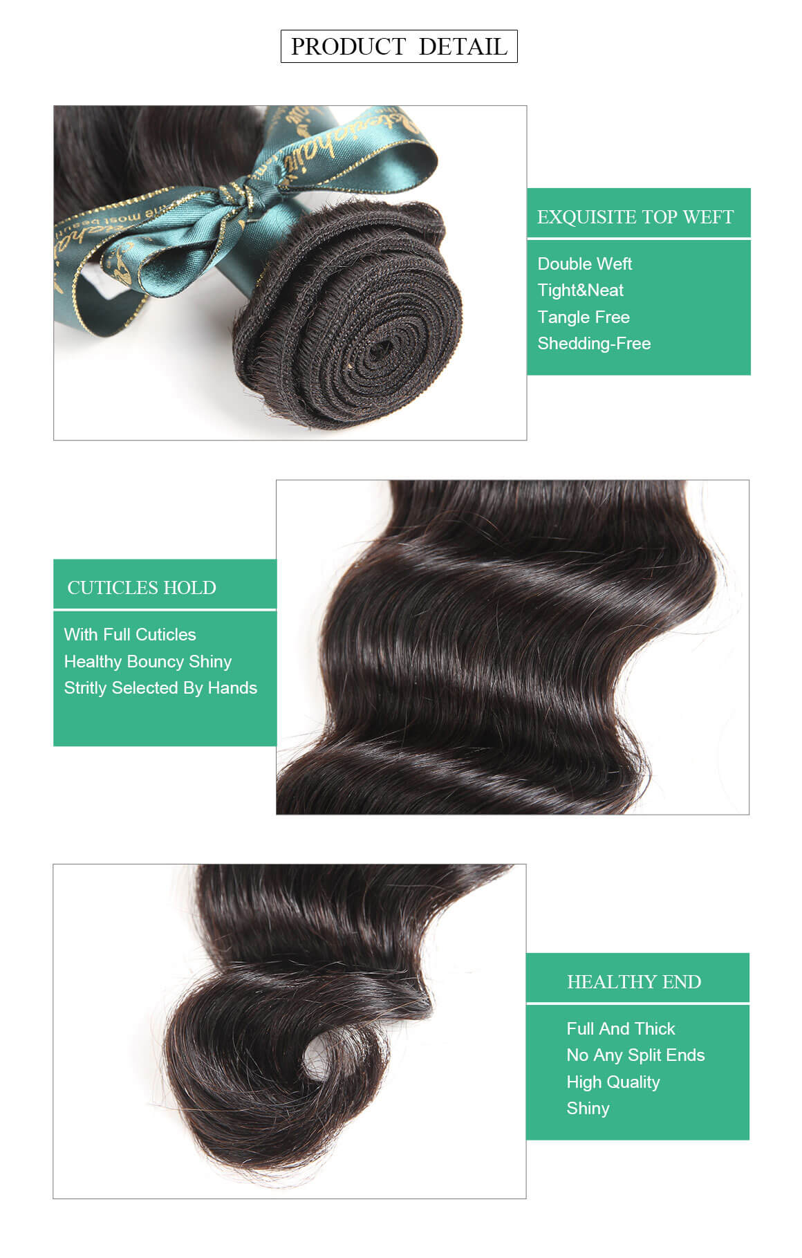 Top Selling Brazilian Virgin Human Hair Loose Deep Wave 3 Bundles